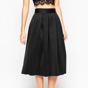 ASOS black midi prom skirt